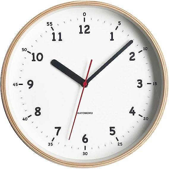 激安正規品 電波時計 KATOMOKU plywood wall clock 10 スイープ（連続