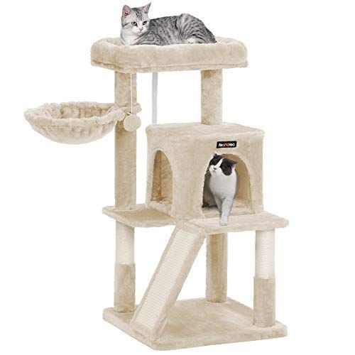 FEANDREA キャットタワー 大型猫 ハンモック耐荷重10KG 猫タワー 天