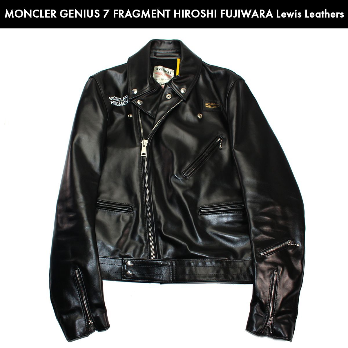 MONCLER GENIUS fragment Lewis Leathers ライダース パーカー MAGLIA ...