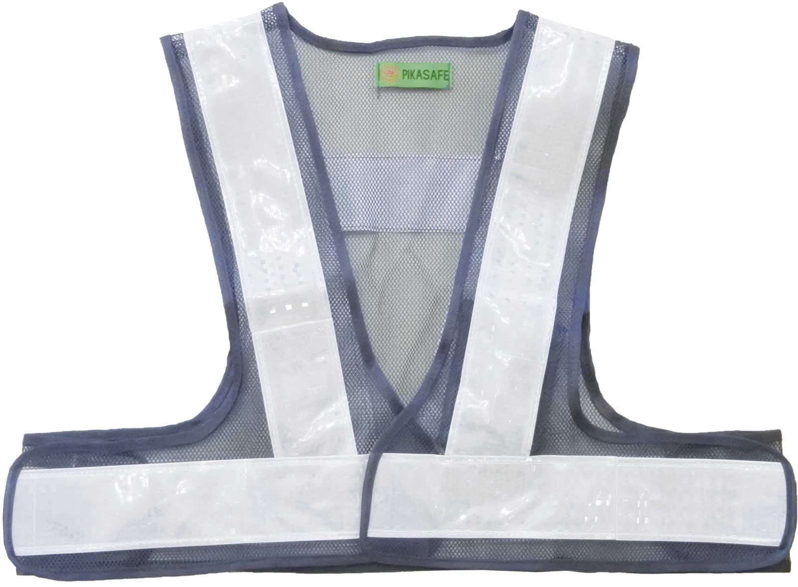 在庫処分】フリーサイズ 紺×白 プリズム 安全ベスト 4266 富士手袋工業