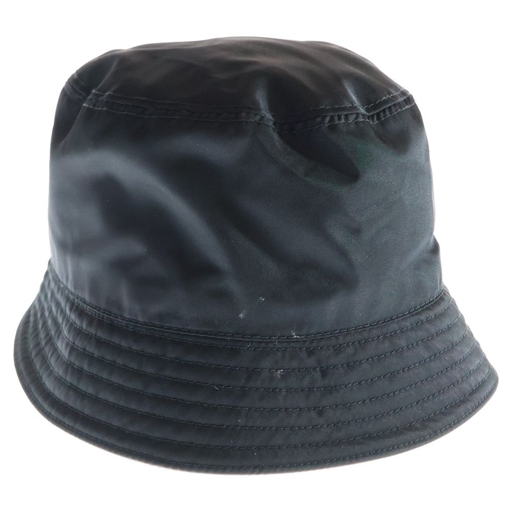 PRADA プラダ トライアングルプレート ナイロン バケットハット ブラック