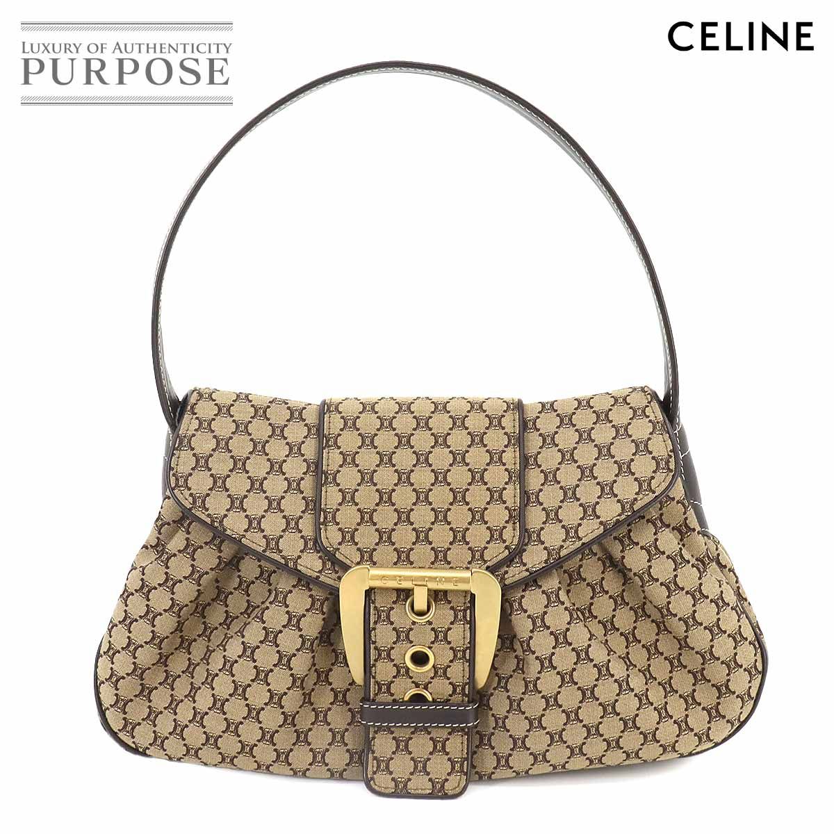 未使用 展示品 セリーヌ CELINE マカダム柄 ワンショルダー バッグ 