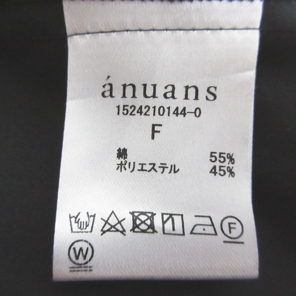 美品 24SS anuans アニュアンス ケープディテールオーバーシャツ ロングスリーブ ブラウス 1524210144-0 F ブラック レディース 古着 中古 USED ánuans - 美品 24SS anuans アニュアンス ケープディテールオーバー
