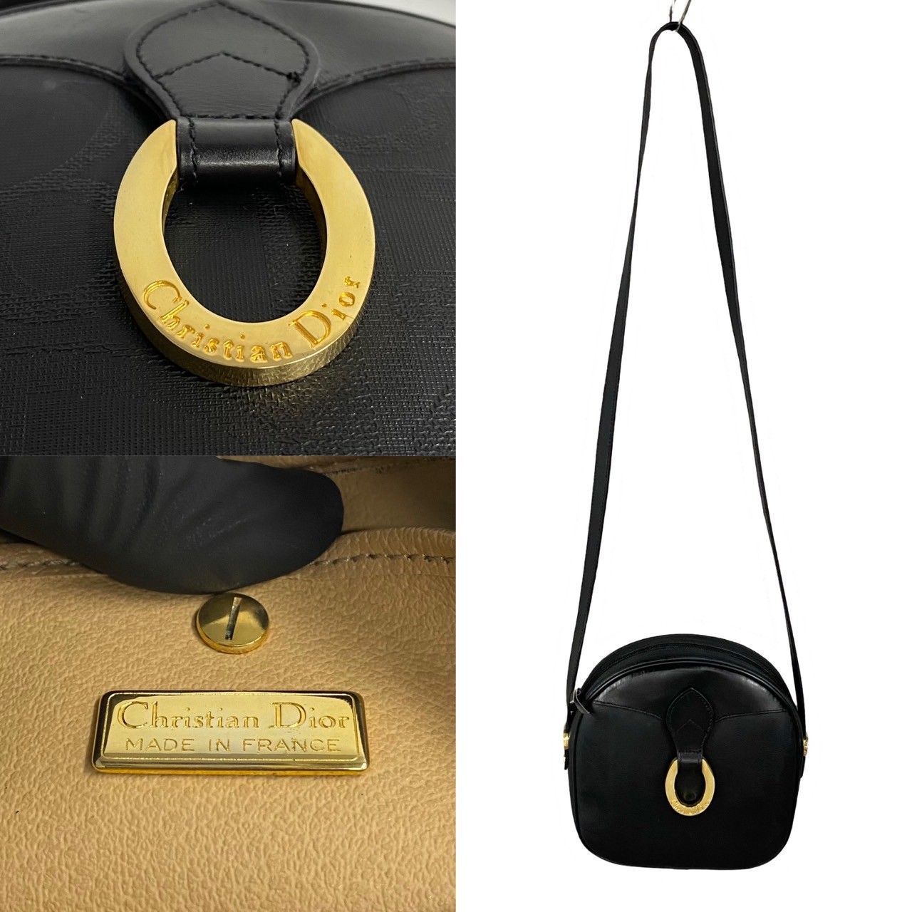 極 美品 希少品 Christian Dior ディオール ヴィンテージ ロゴ 金具 