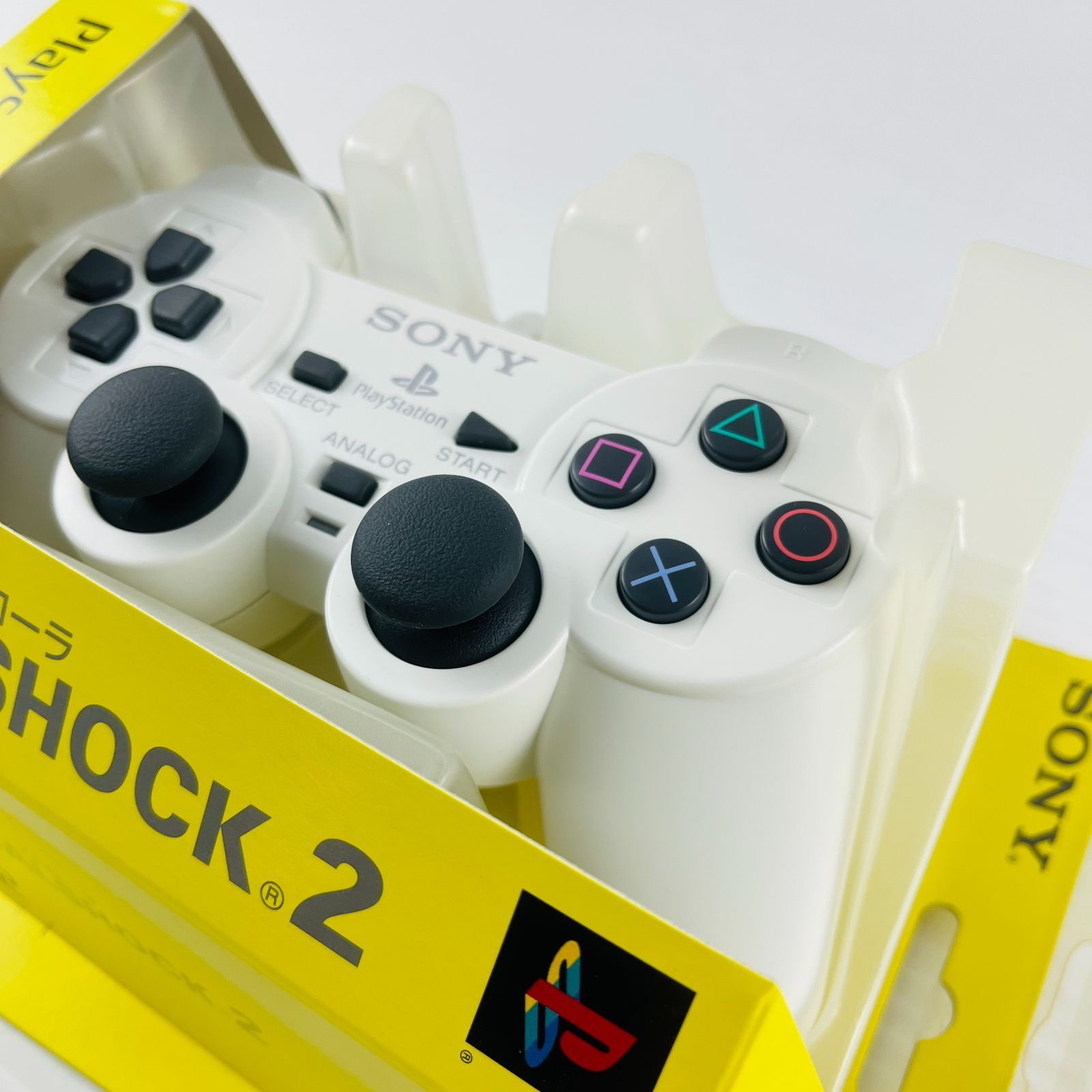 ◇023【未使用品！／動作未確認】PS2 アナログ コントローラ DUALSHOCK2 ホワイト PlayStation2 プレステ2 SONY  SCPH-10010 デュアルショック2 - メルカリ