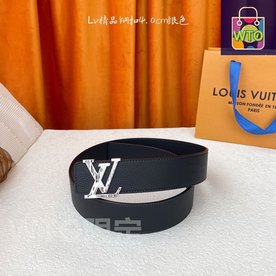 今日特価】LOUIS VUITTON Double-sided ライチ柄 レザーベルト