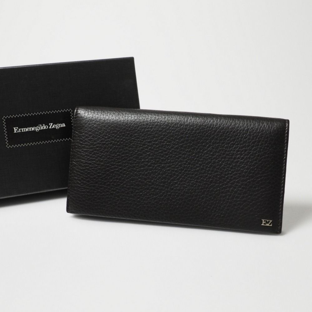 新品未使用✨Ermenegildo Zegna エルメネジルドゼニア 長財布　黒 □美品□Ermenegildo Zegna エルメネジルド ゼニア 長財布