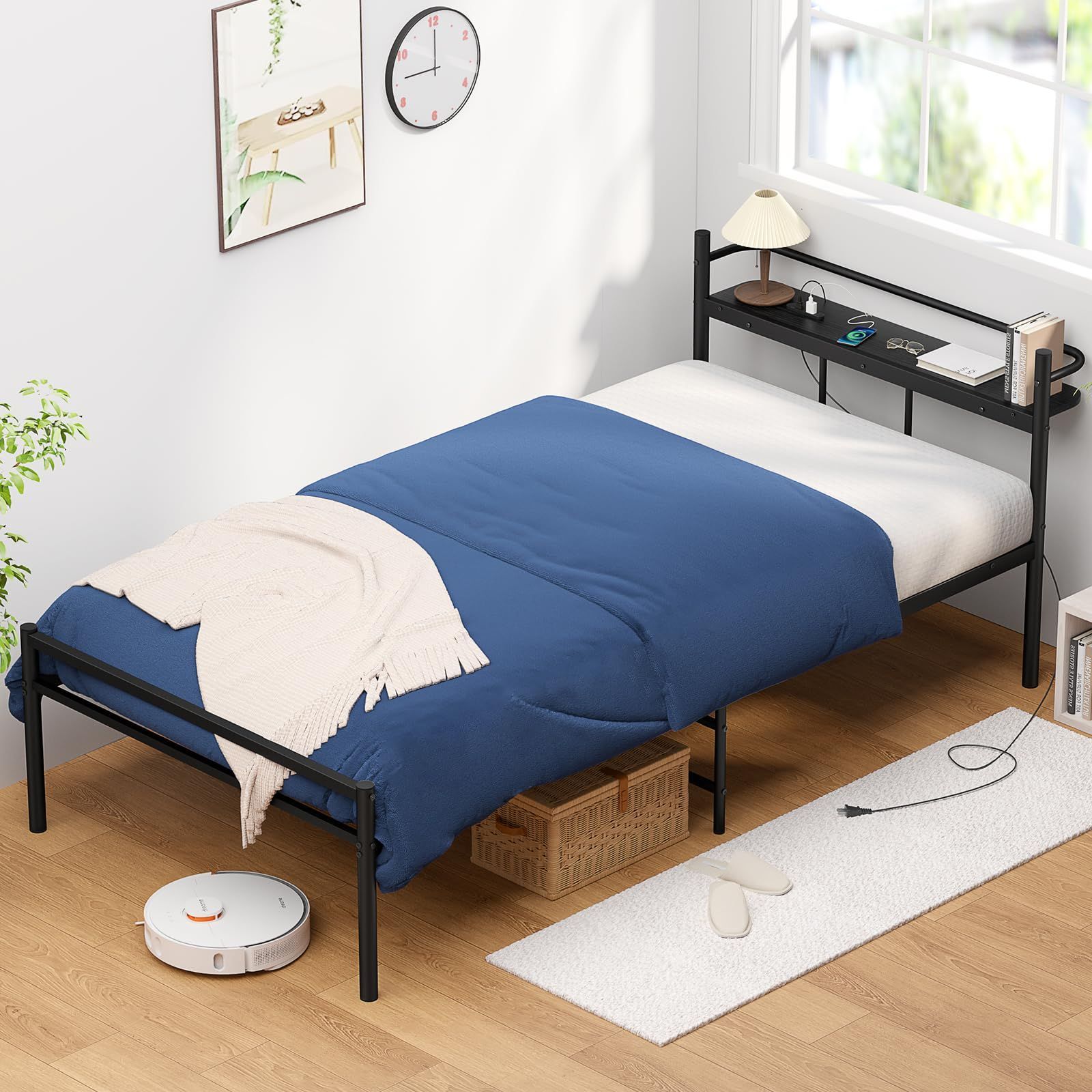 楽天市場】ベッドフレーム シングル 耐荷重350kg メタル ベッド