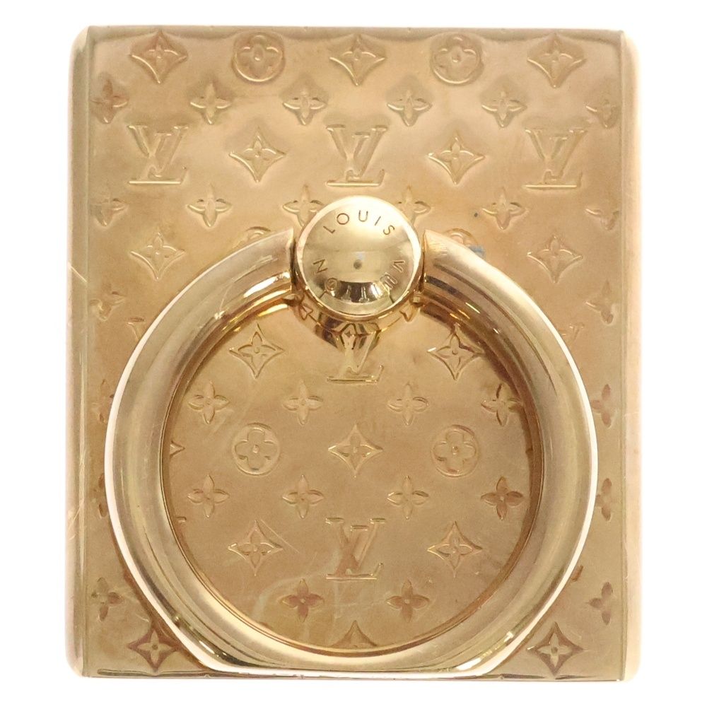 LOUIS VUITTON ルイヴィトン モノグラム サポートテレフォン ナノグラム スマホリング ゴールド M64868