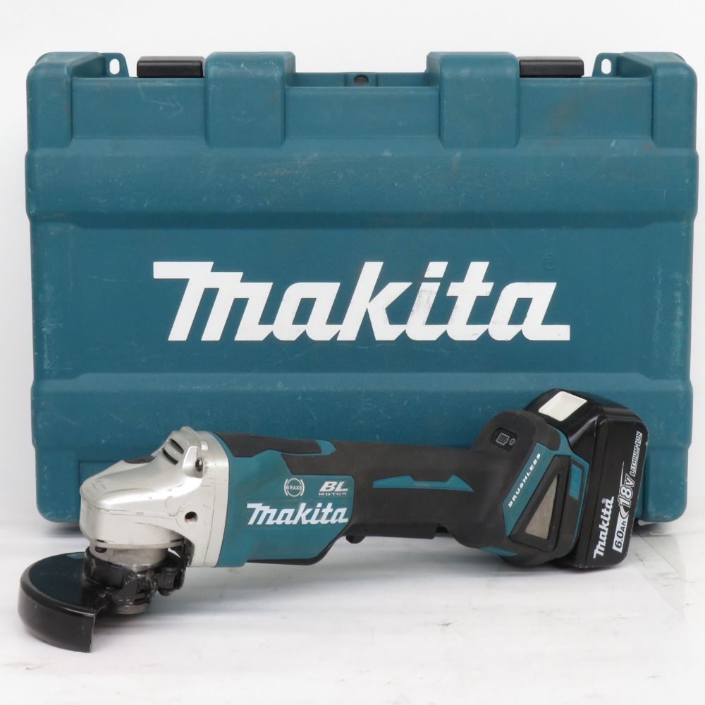 makita マキタ 18V 6.0Ah 100mm 充電式ディスクグラインダ パドルスイッチタイプ ケース・充電器・バッテリ2個セット  GA408DRGX 中古 - メルカリ