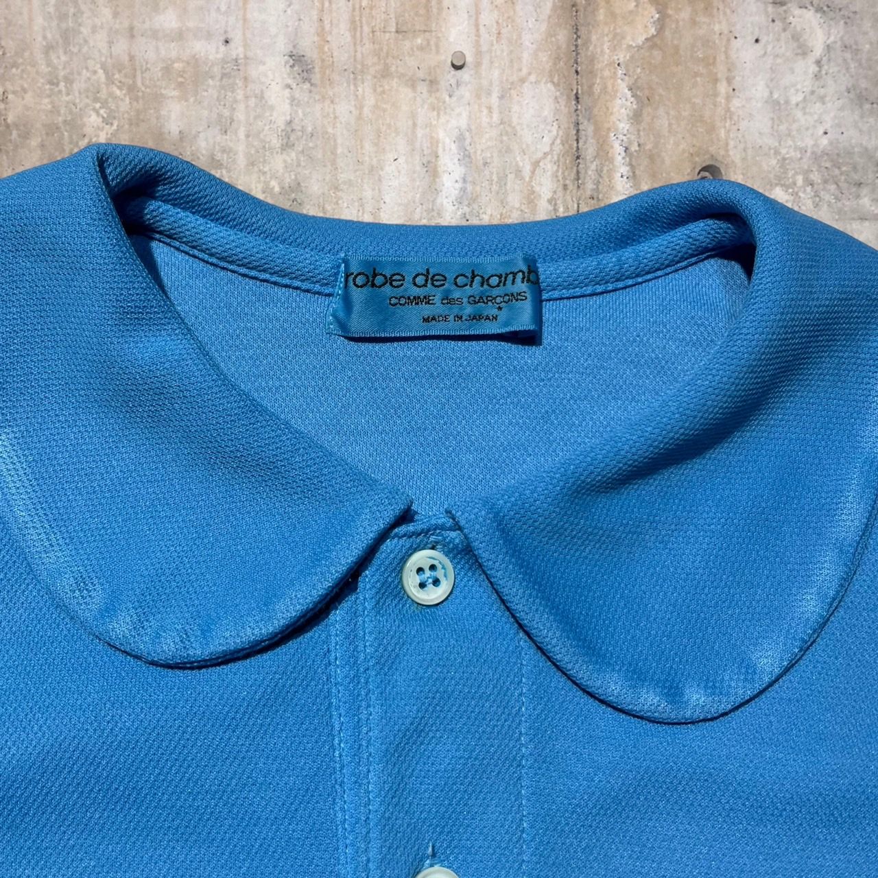 美品 ローブドシャンブル　ボタンシャツ　丸襟　ギャルソン　日本製　90's robe de chambre COMME des GARCONS(ローブドシャンブル