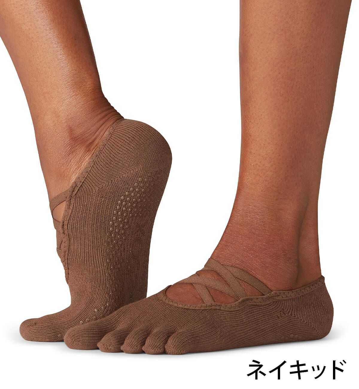 5本指 ヨガソックス 靴下 グリップ ソックス 滑り止め ピラティス ToeSox] ピラティスソックス : 滑り止め付き グリップソックス 新品 ヨガ ヨガ靴下 数量限定ピラティス