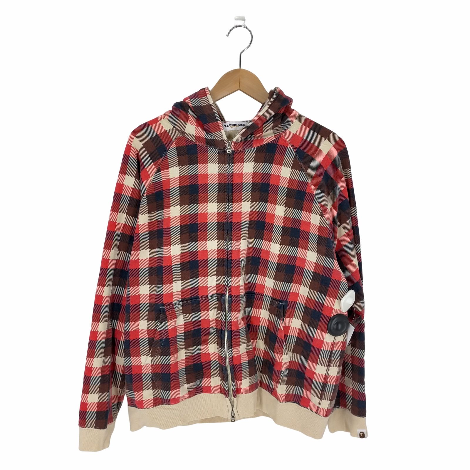 アベイシングエイプ A BATHING APE ラブジェネチェック パーカー
