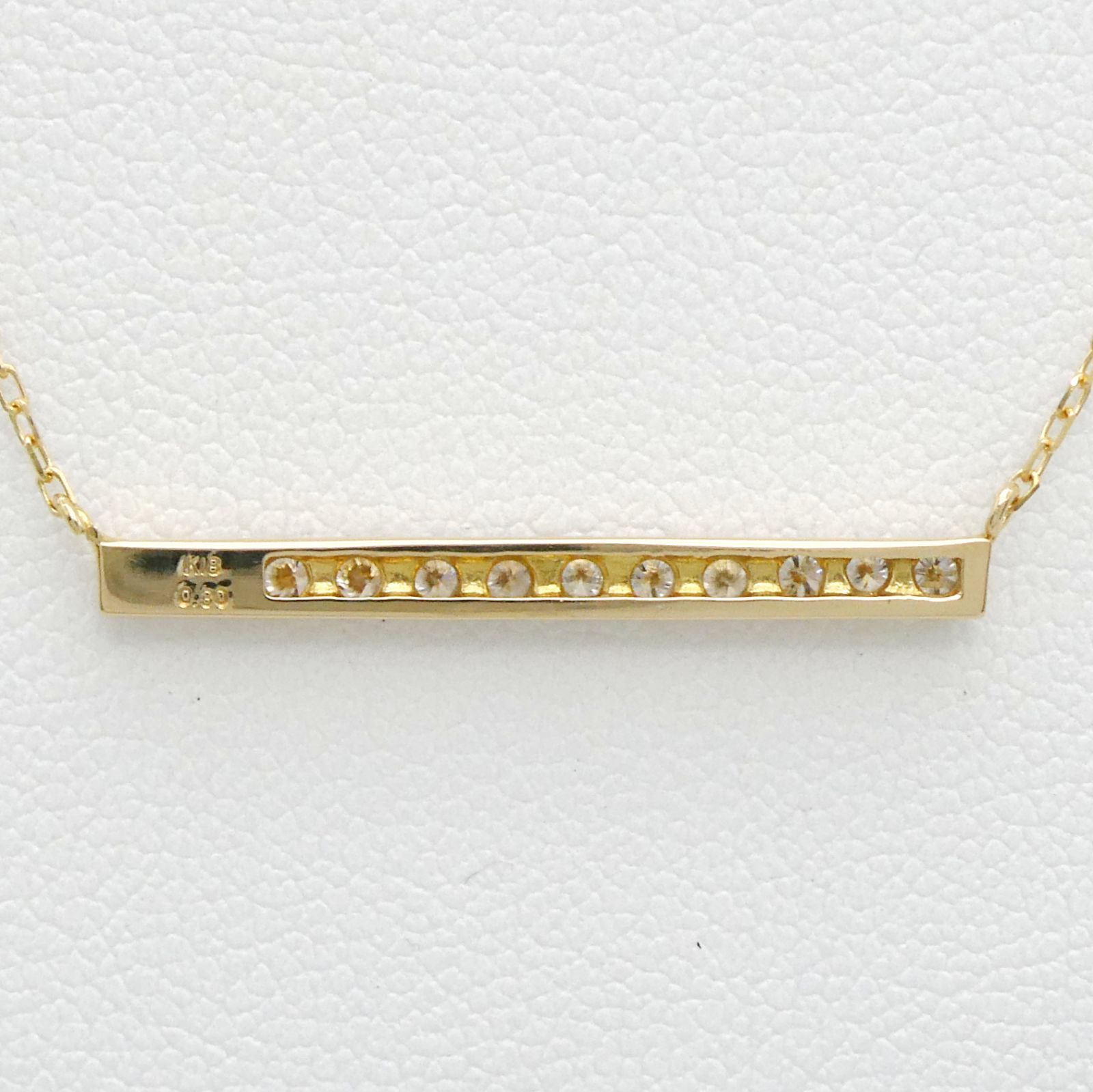 ネックレス K18 ダイヤモンド0.30ct 横長 42cm - メルカリ