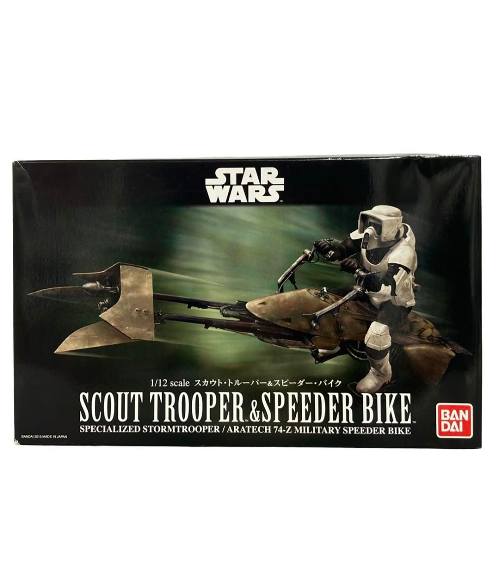 スターウォーズ プラモデル スカウト トルーパー-スピーダー バイク 1|12 バンダイ