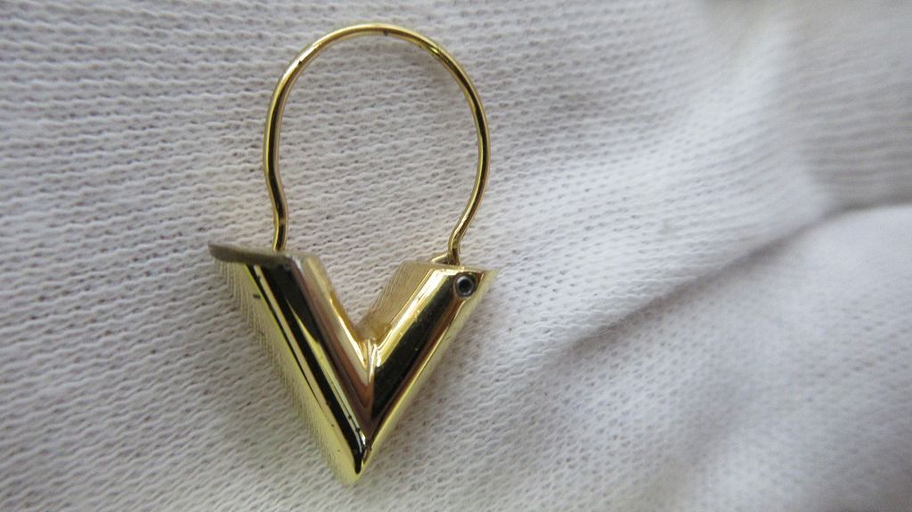 BGW1☆ルイ・ヴィトン/LOUIS VUITTON エッセンシャルV ゴールド ピアス