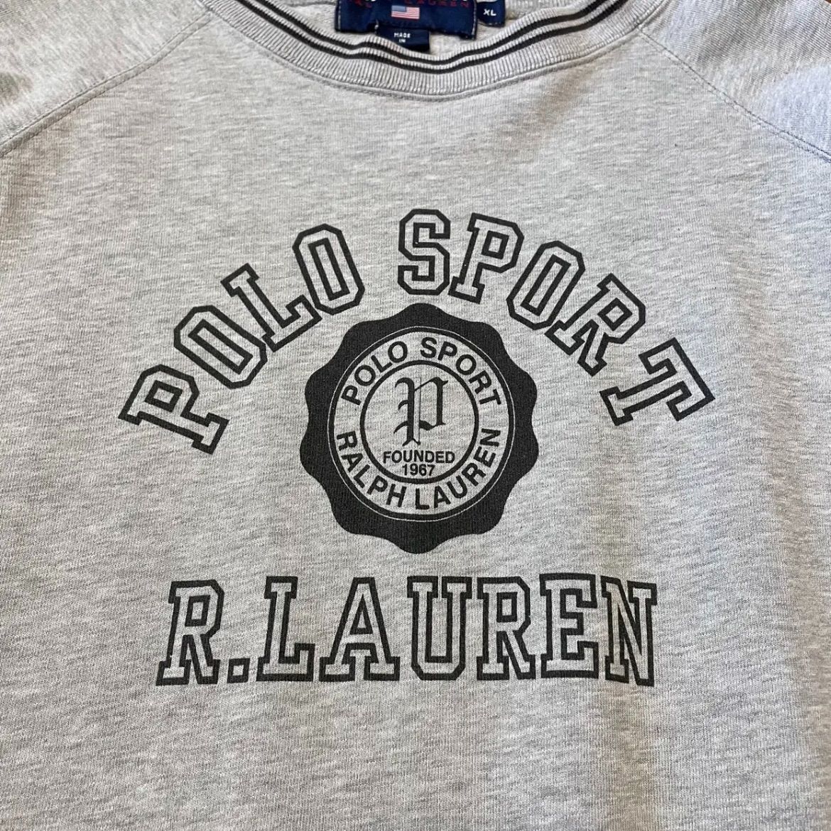 90s POLO SPORT ポロスポーツ スウェット トレーナー グレー XL