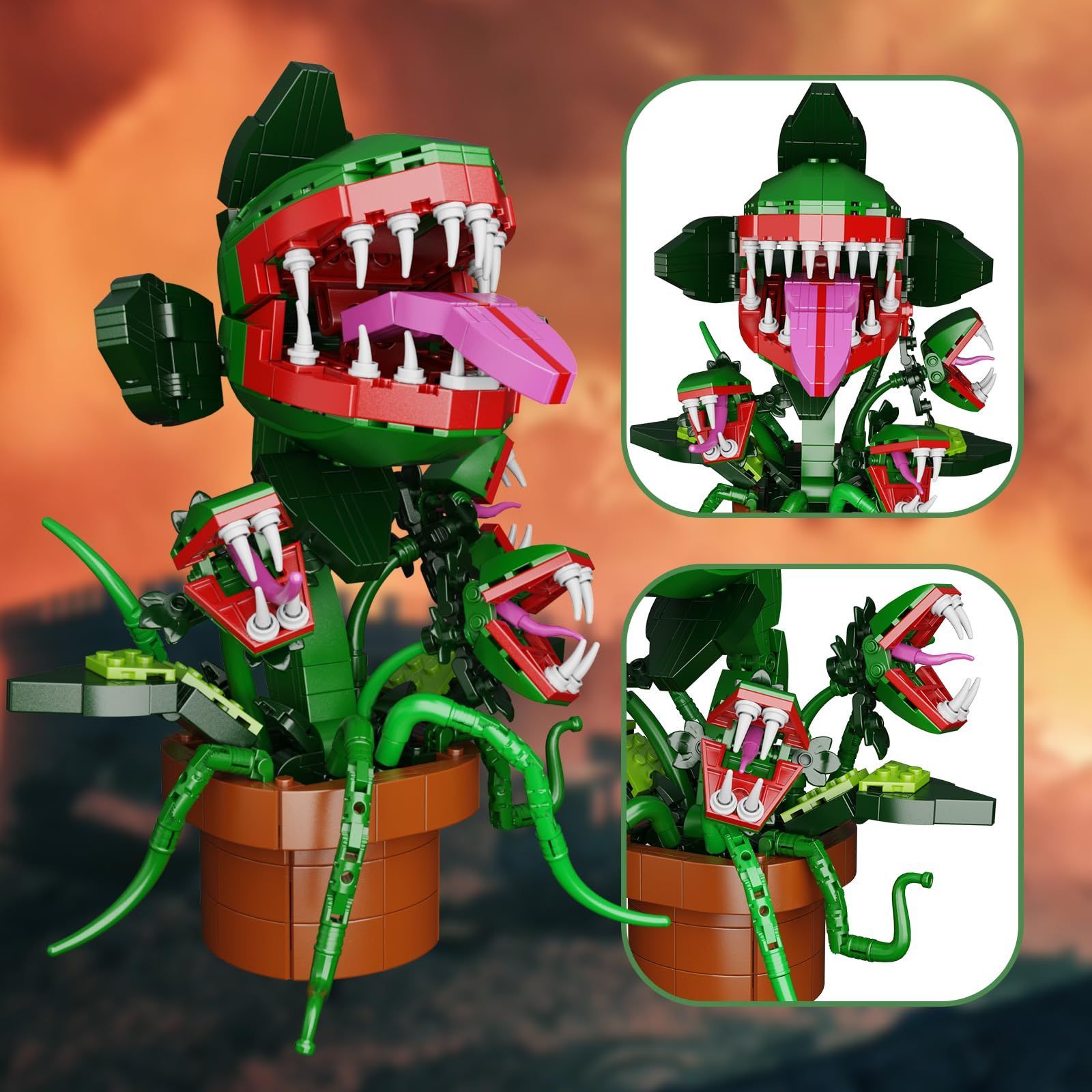 知育 ブロックAudrey II おもちゃ 組み立てキット 人食い花 Amazon.co.jp: Audrey II 組み立てキット ピラニアフラワー
