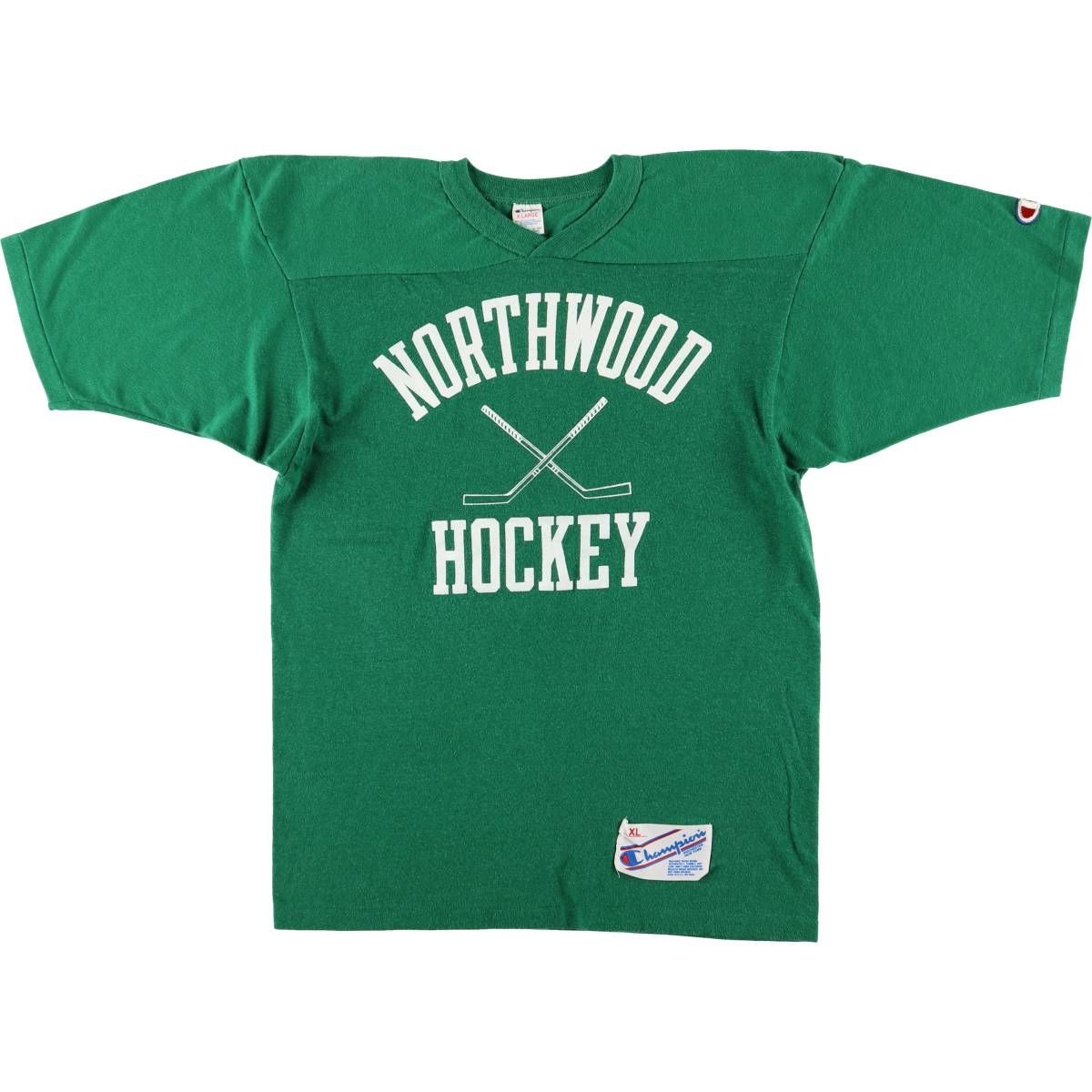 古着 80年代 チャンピオン Champion トリコタグ Vネック フットボールT