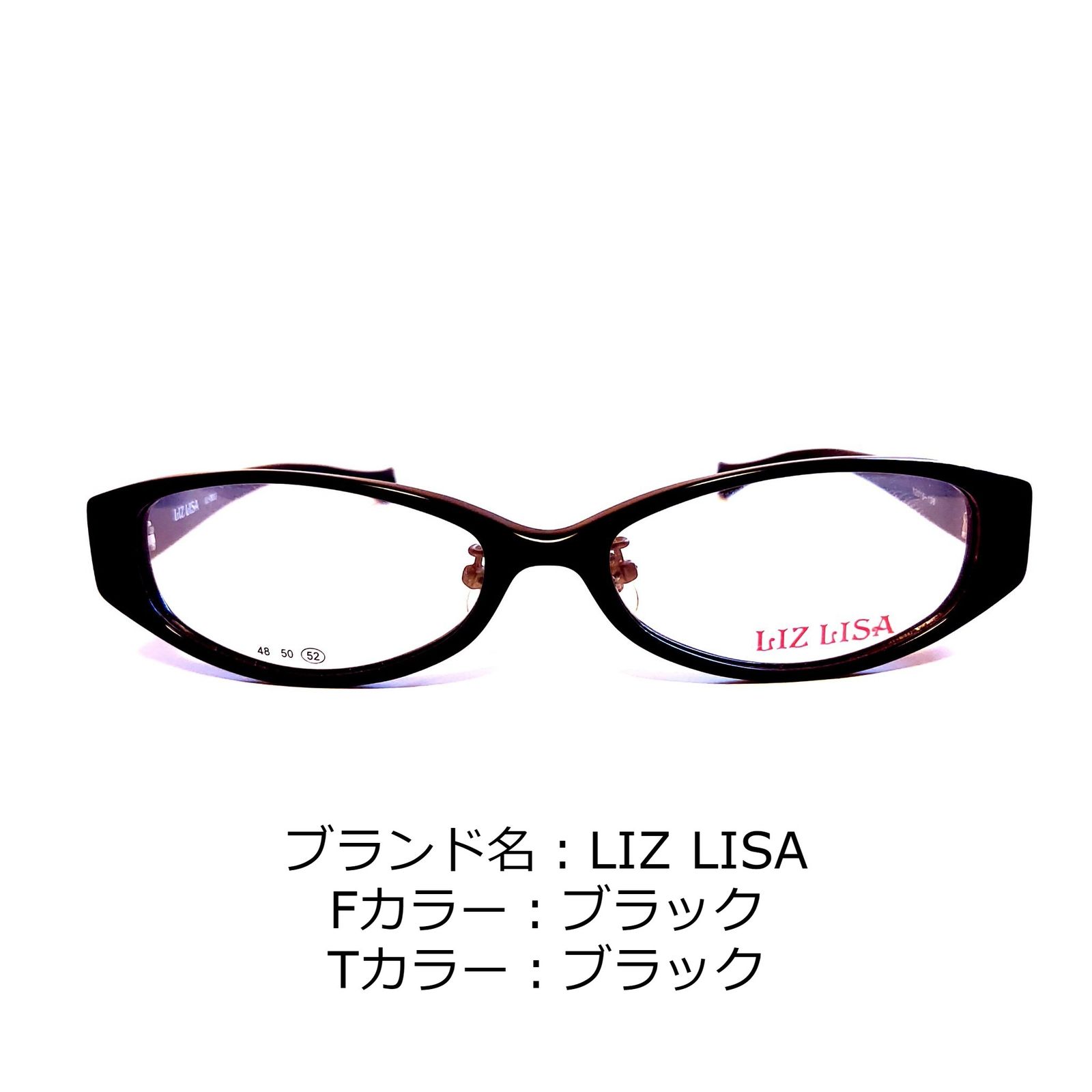 No.1368-メガネ　LIZ LISA　ブラック【フレームのみ価格】