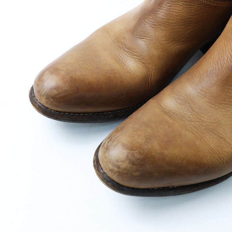 Sartore ウエスタンブーツ ダークブラウン レザー サルトル SARTORE ラウンドトウベルテッドロングブーツ