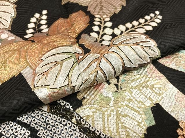 平和屋着物＊夏物 本加賀友禅作家 梶山伸監修 色無地 絽 蒸栗色 正絹