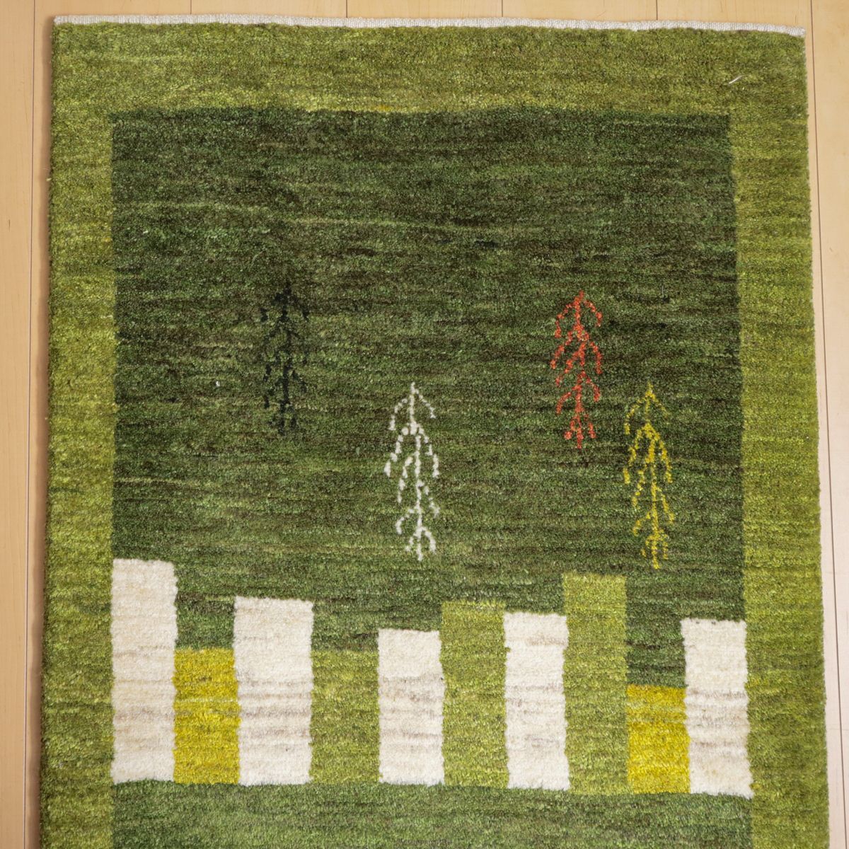 手織り高級ウール100%ペルシャシラーズ産高密度（リーズバフト）草木染