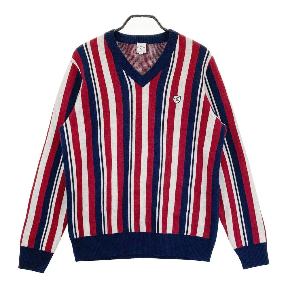 新品 秋冬 CALLAWAY SELECT キャロウェイ コットンブロード ストライプシャツ LL 長袖 ホワイト/ブルー メンズ ◆QZ021CC CALLAWAY SELECT キャロウェイ セレクト 中綿プルオーバー ホワイト系