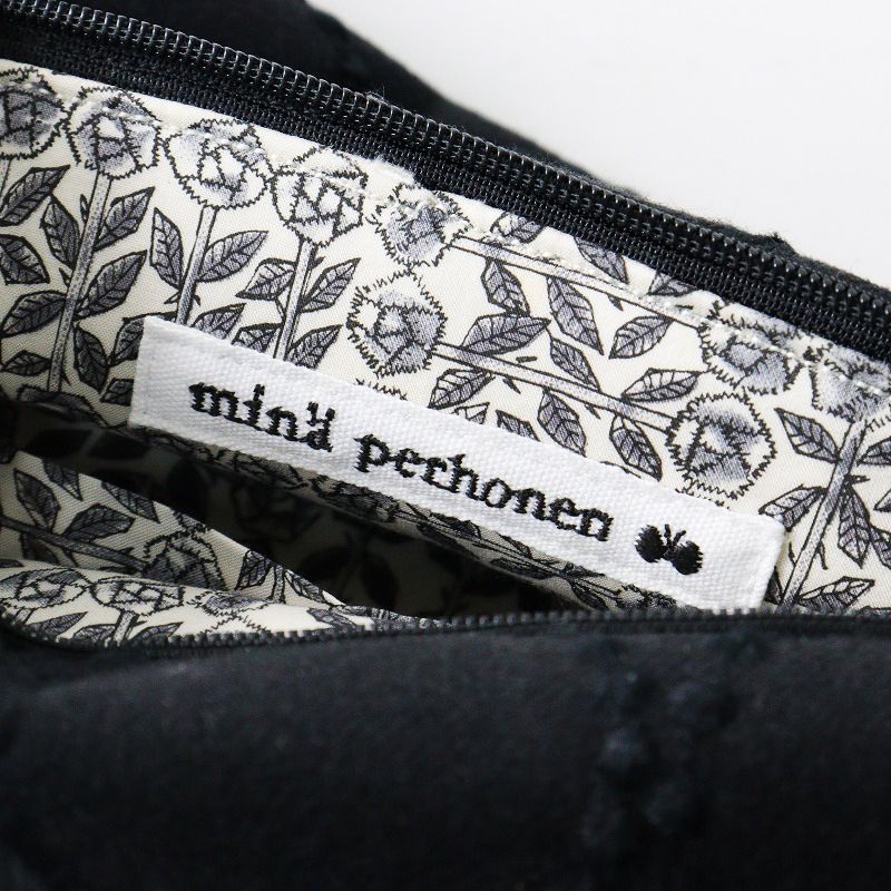 ミナペルホネン クォーツポーチ タンバリン ブラック【未使用品】 ミナペルホネン mina perhonen quartz pouch tambourine/ブラック
