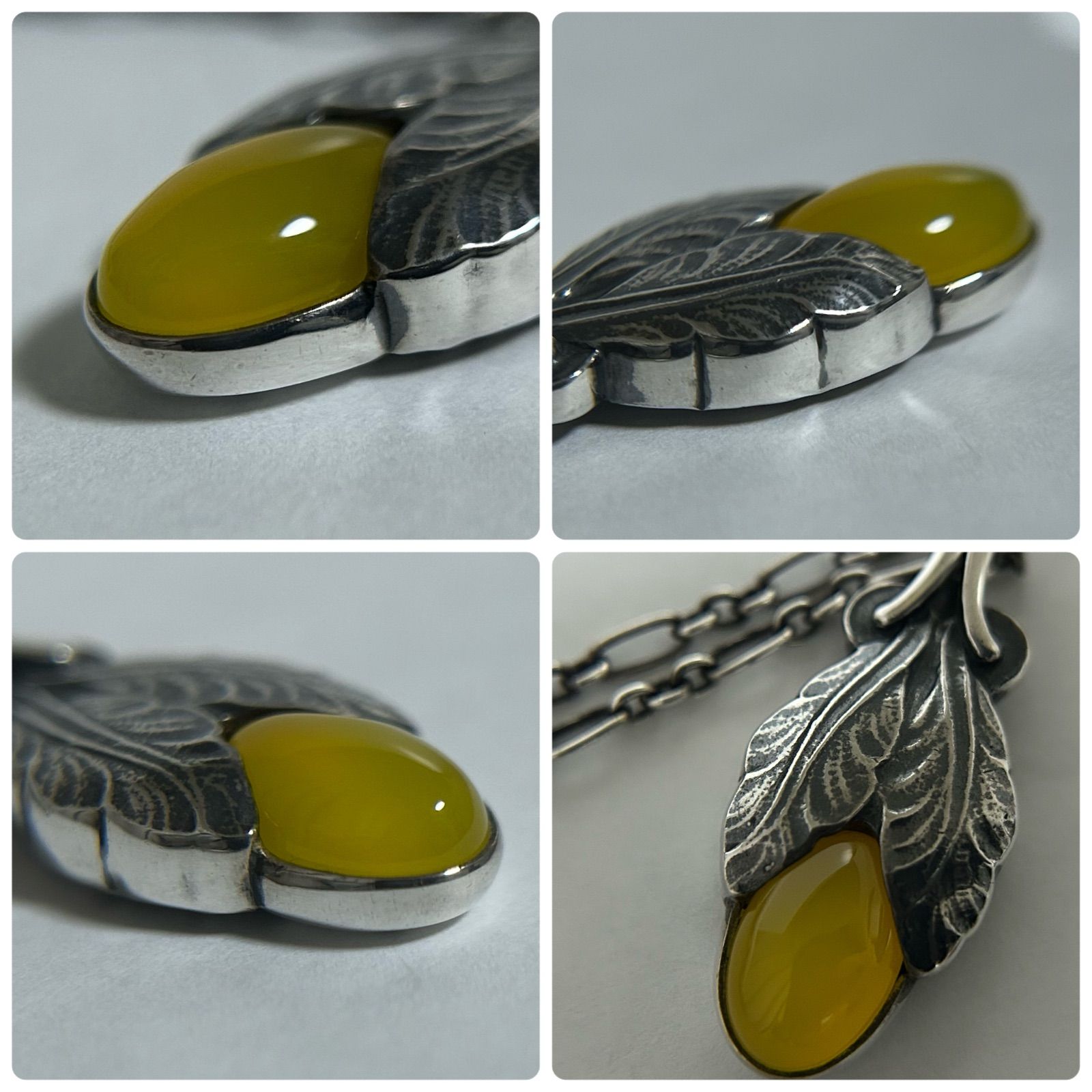 ジョージジェンセン イエローアゲート 2008 ネックレス 925 2 ジョージジェンセン ネックレス ペンダント 2008 イエロー