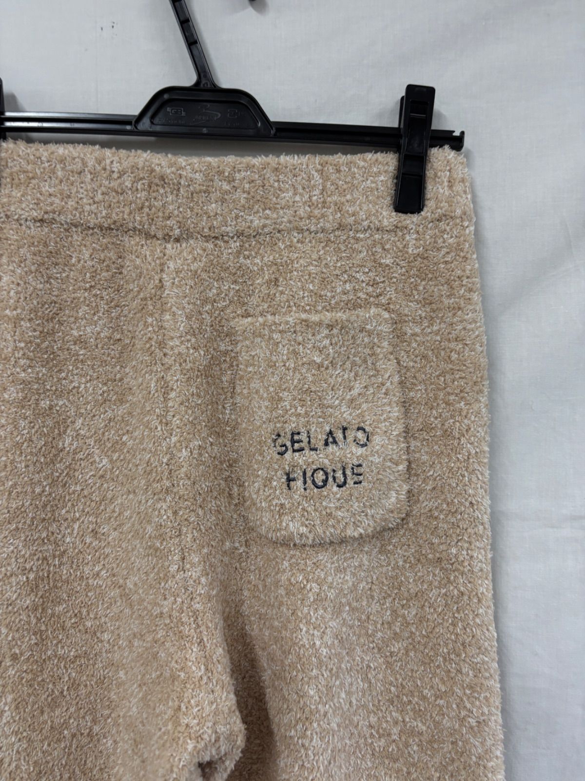 pique パウダーメランジベアジャガードプルオーバー-ロングパンツSET