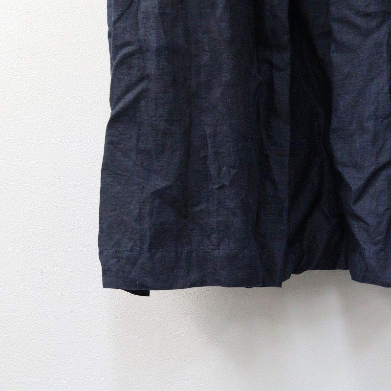 ハレルヤ インディゴ染めリネンギャザーワンピース 38 インディゴ ネイビー フ ドレス