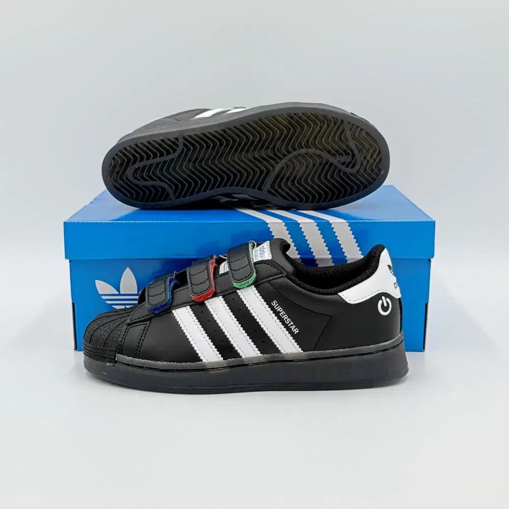 adidas アディダス スーパースター バックル トゥイーン 若者 新しい靴 黒 白