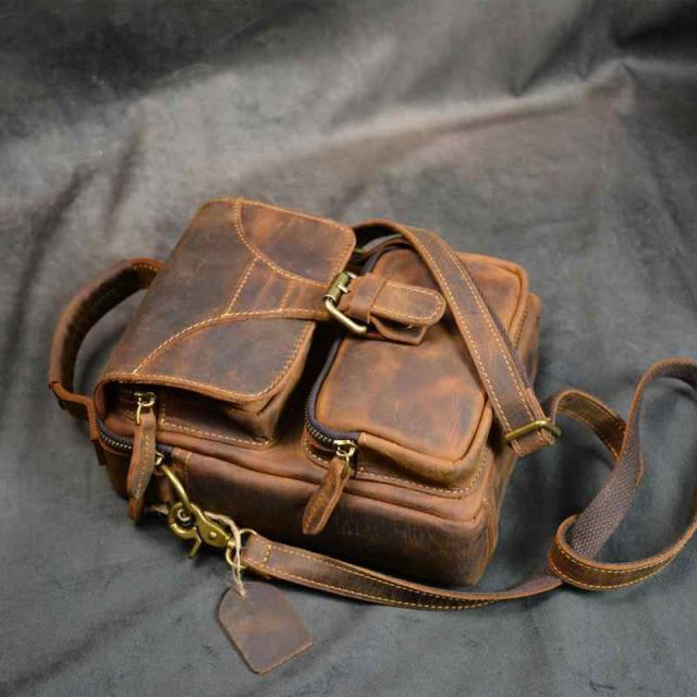メンズ 鞄 カバン バック ファッション オシャレ アイテム 小物  レザー オールド ハンド バッグ メンズ バッグ メッセンジャー バッグ 革 カジュアル 最上層牛革 ショルダー バッグ スクエア