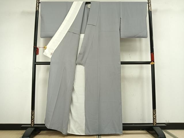平和屋着物▽上質な色無地 単衣 灰青色 正絹 逸品 AAAZ9327fy - メルカリ