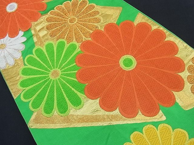 平和屋着物○六通柄袋帯 唐織 曼陀羅染華文 金糸 正絹 逸品 DAAX4834ps