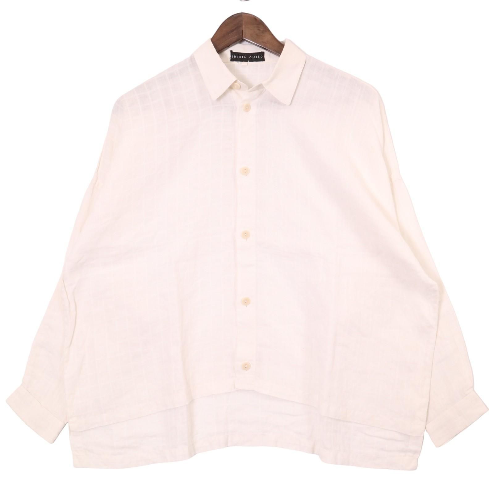 シリンギルド　リネンシャツ Vintage】SHIRIN GUILD ロングシャツ ホワイト Linen