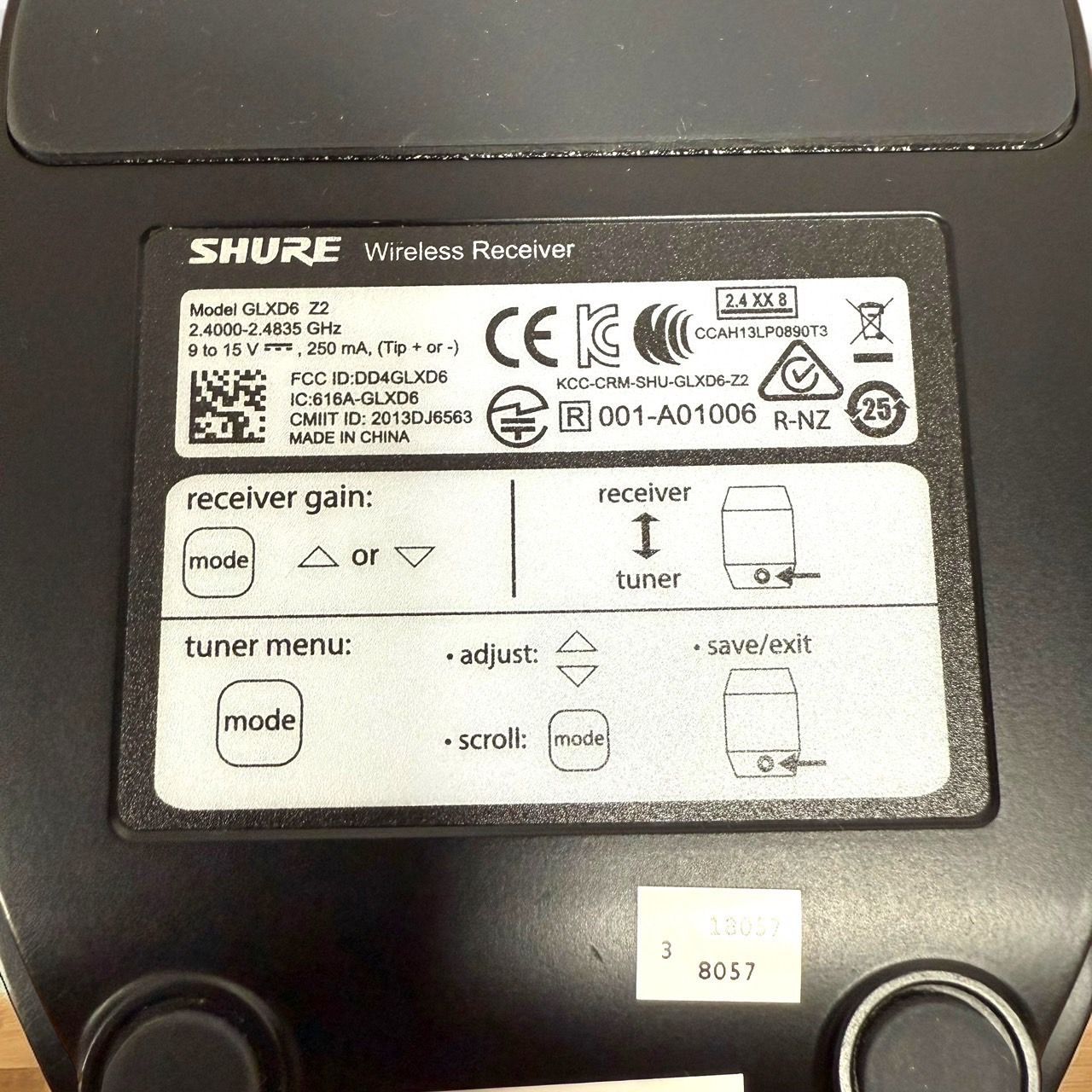 ☆送料無料 美品 SHURE GLXD16 Z2 ワイヤレスシステム ギター ベース