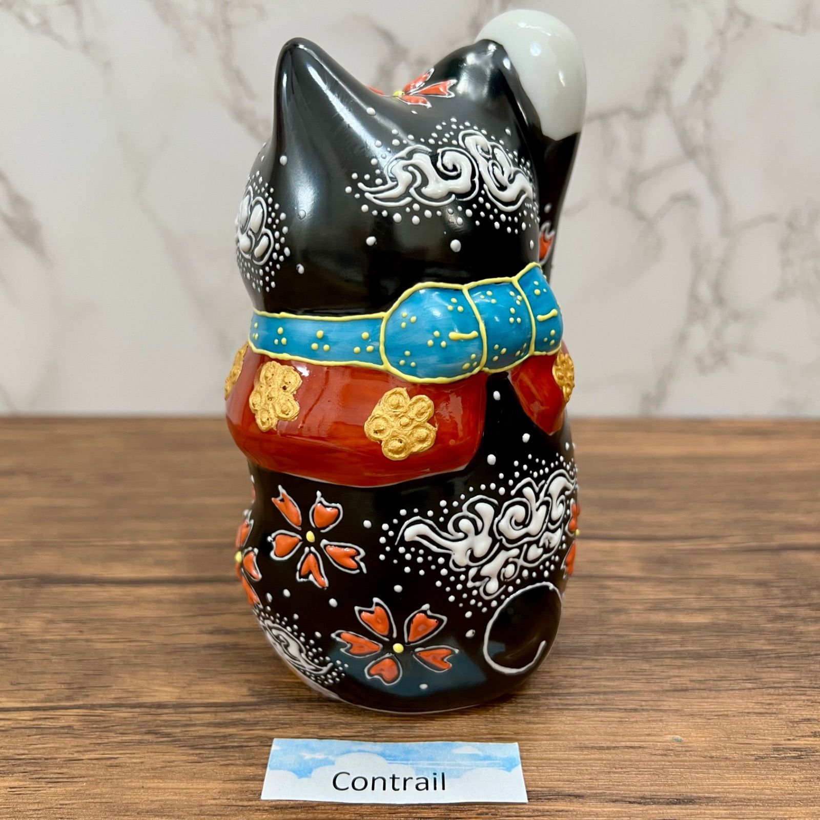 九谷焼】4.8号 招き猫 金富士 右手 金運招福 縁起物 Maneki Neko