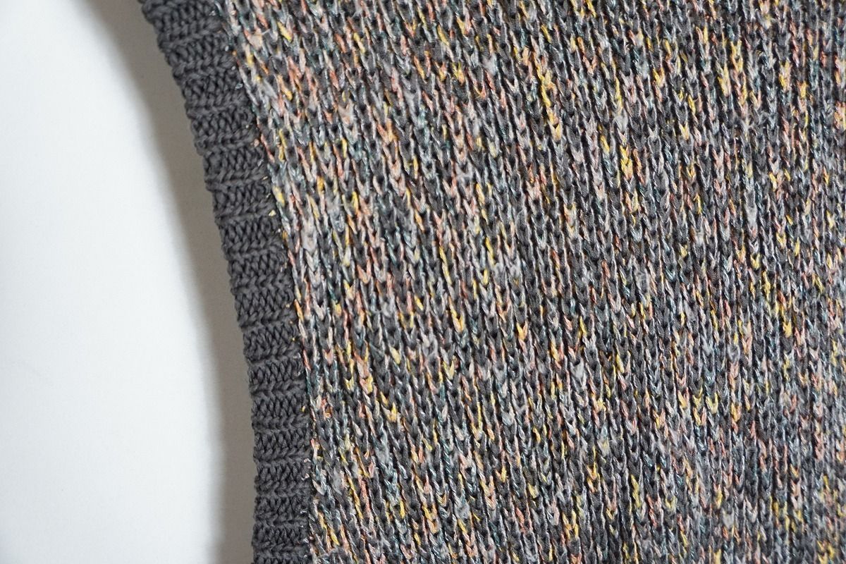 美品 22SS ENCOMING インカミング KNITTED TWO POCKET VEST ジップ 