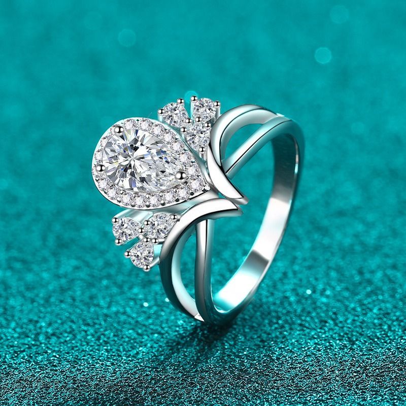 【完売続出】モアサナイト1ct×シルバー925 リング 楽天市場】リング 指輪 モアサナイト 1ct シルバー925 人工