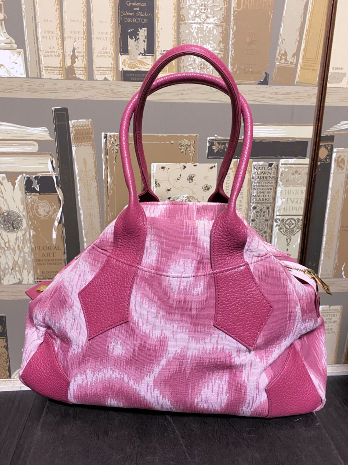 ◇Vivienne Westwood◇バッグ ヤスミン レオパード ピンク ボストン 