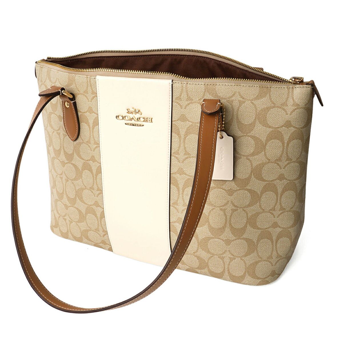 新品 コーチ COACH トートバッグ ギャラリー トート ライト カーキ 