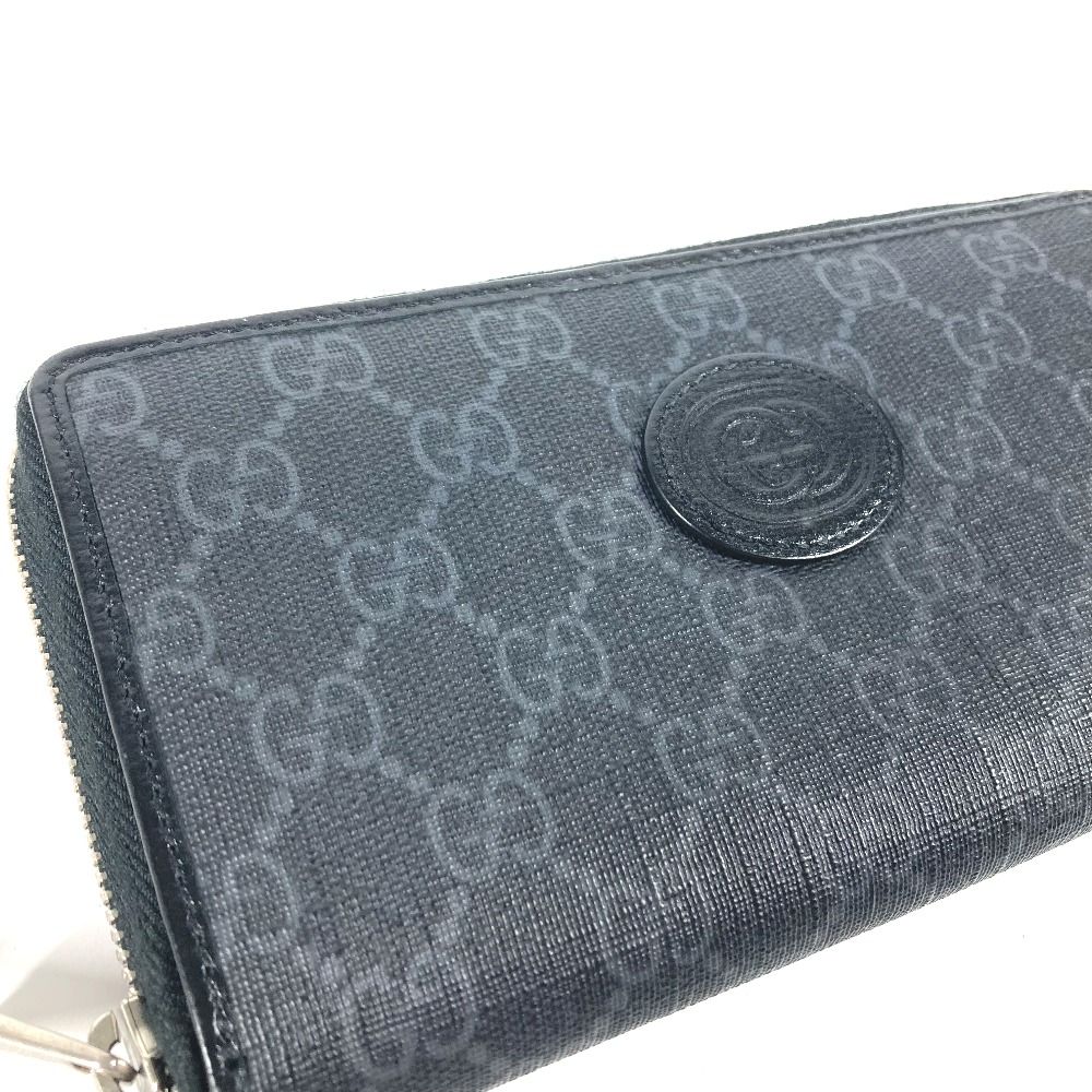 GUCCI GGスプリーム キャンバス×レザー インターロッキング 長財布 GUCCI グッチ 長財布 インターロッキングG ジップアラウンド