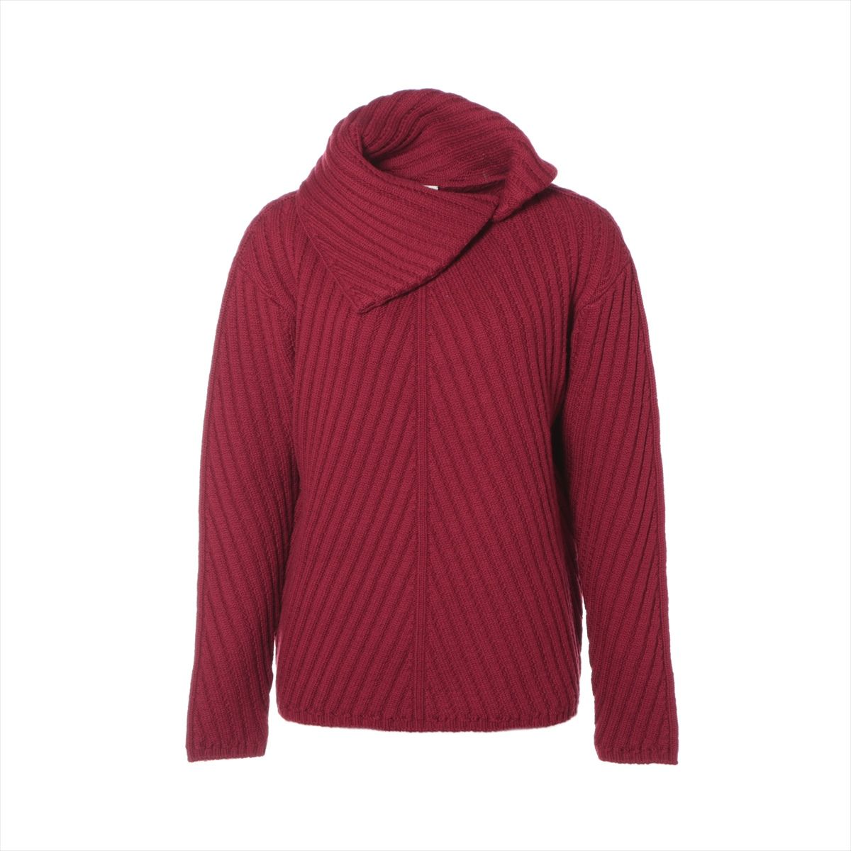 エルメス ウール ニット 34 レッド ファッション 洋服 トップス セーター おしゃれ レディース MMM BX50-25