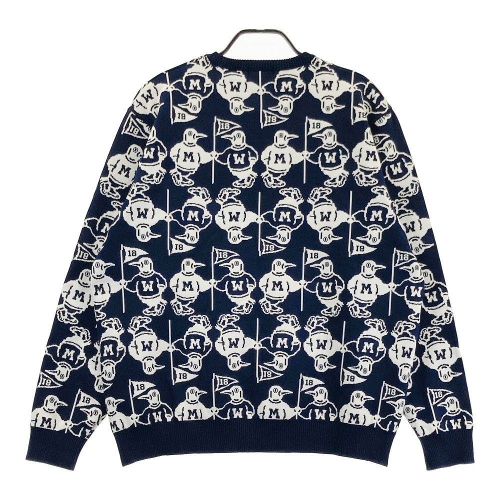 サイズ：3L MUNSING WEAR マンシングウェア MGMSJL10 ニットセーター 総柄 ネイビー系 [240101443347] ゴルフウェア メンズ ストスト サイズ：3L MUNSING WEAR マンシングウェア MGMSJL10 ニット