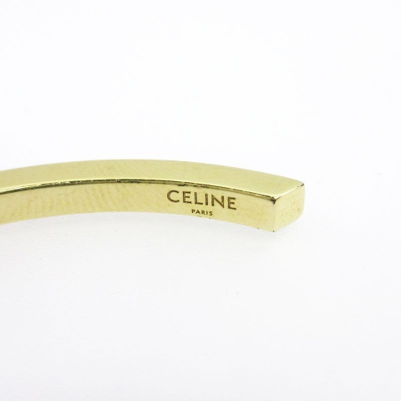 新品セリーヌCELINE バイカラー　バングル　ゴールド セリーヌ CELINE シンプルフォーム ツートン バイカラー
