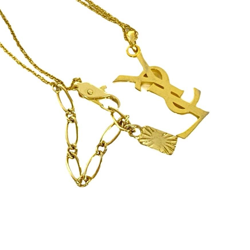 極 美品 希少品 YVES SAINT LAURENT イヴサンローラン YSL ロゴ