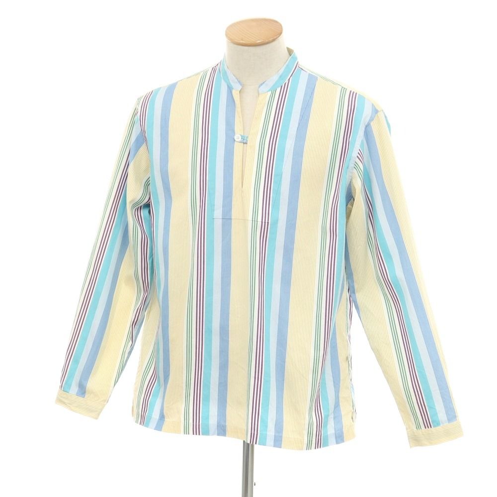 【中古】コロニー クロージング COLONY CLOTHING コットン マルチストライプ プルオーバー カジュアルシャツ マルチカラー【サイズS】【メンズ】