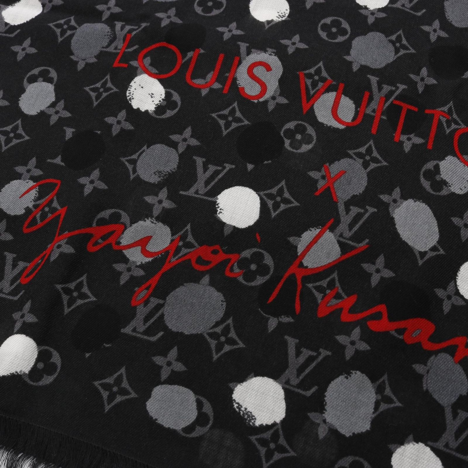 ルイ・ヴィトン LOUIS VUITTON ストール LV × YK ルイヴィトン x